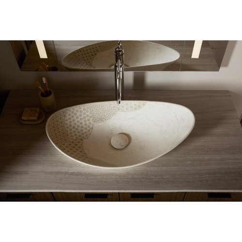 KOHLER Kensho, ARTIST EDITIONS Asymmetrical Oval Vessel Bathroom Sink